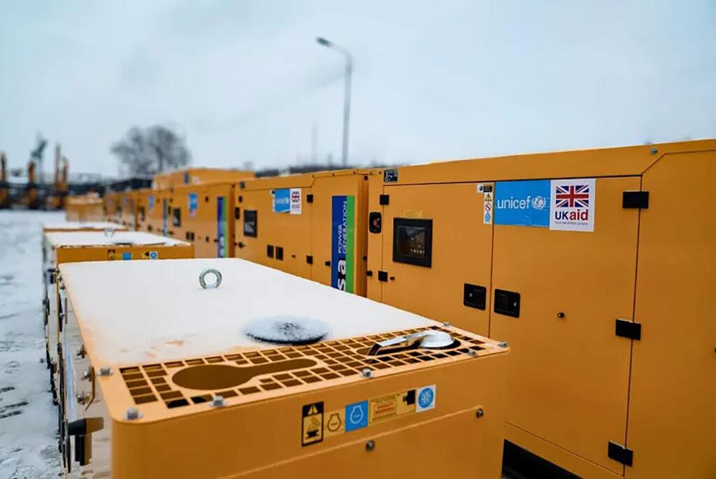 联合国儿童基金会为乌克兰2025-2026年冬季人道主义响应提供的发电机。